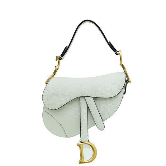 Dior Handbag Christian Bicolor Saddle Bag Mini Mini Bag