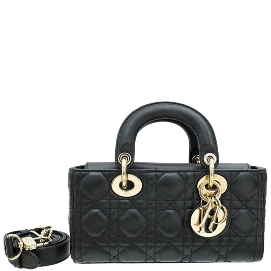 Dior Handbag Christian Cannage Lady D-Joy Bag Black Small Shoulder Bag