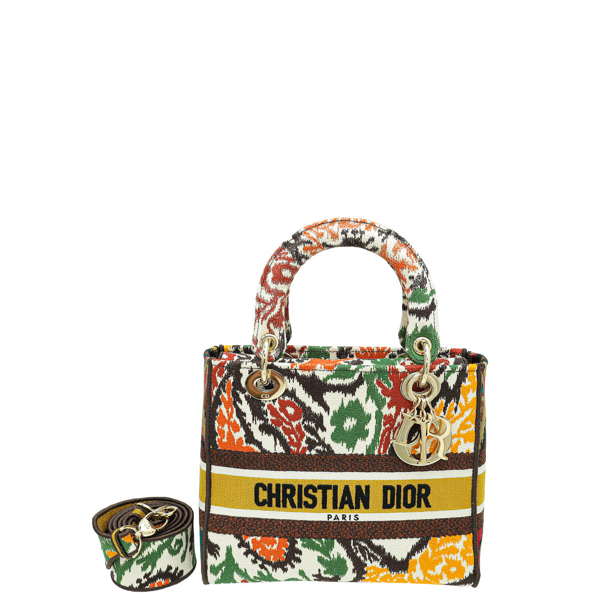 Dior Handbag Christian Lady D-Lite Paisley Embroidery Bag Multicolor Medium Shoulder Bag