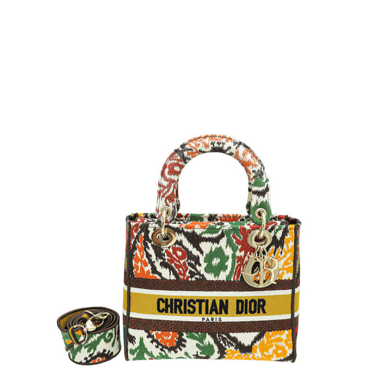 Dior Handbag Christian Lady D-Lite Paisley Embroidery Bag Multicolor Medium Shoulder Bag