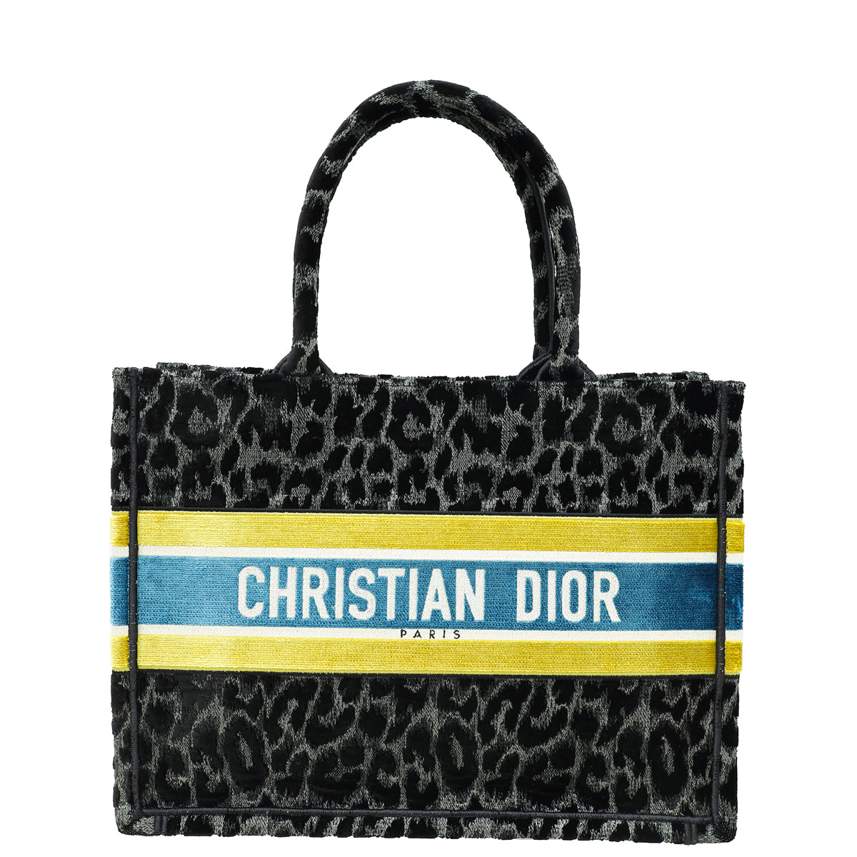 Dior Handbag Christian Bicolor Mizza Book Tote Bag Medium