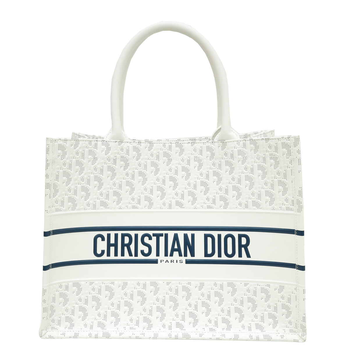 Dior Handbag Christian Bicolor Oblique Book Tote Bag Medium Shoulder Bag
