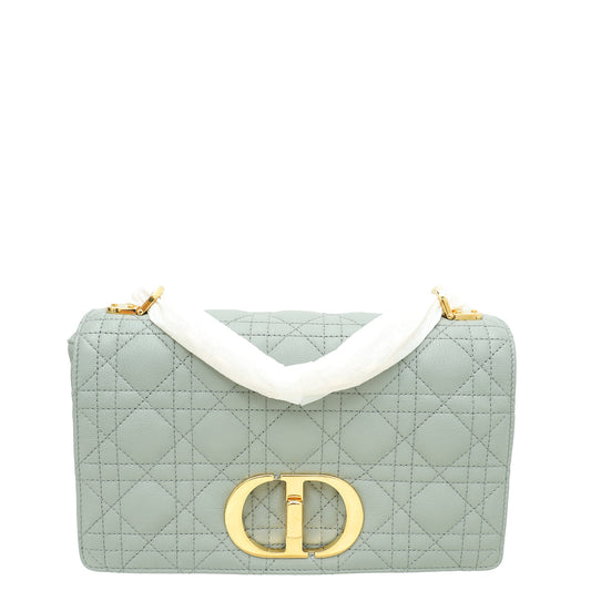 Dior Handbag Christian Grey Caro Shoulder Bag Gray Medium