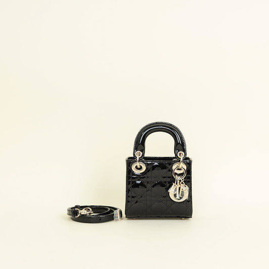 Dior Handbag Christian Lady Bag Black Micro Shoulder Bag