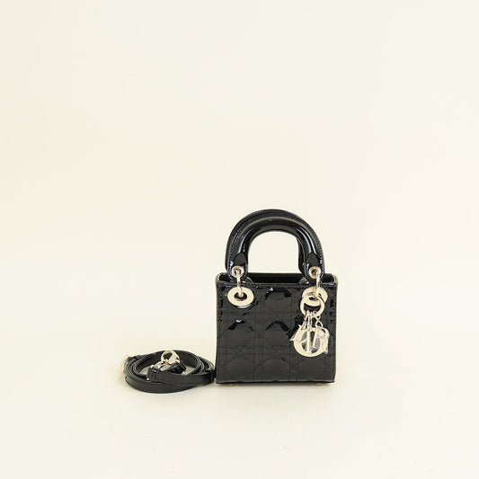Dior Handbag Christian Lady Bag 2 Black Micro Shoulder Bag
