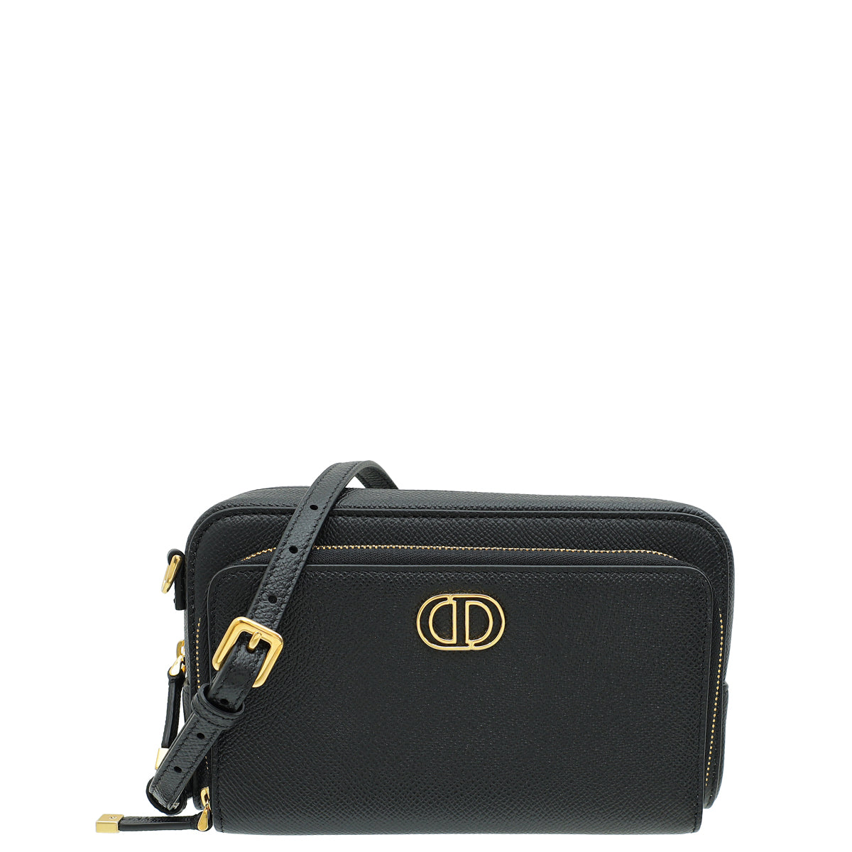 Dior Handbag Christian Caro Double Pouch Camera Bag 5 Black Shoulder Bag