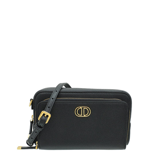 Dior Handbag Christian Caro Double Pouch Camera Bag 5 Black Shoulder Bag