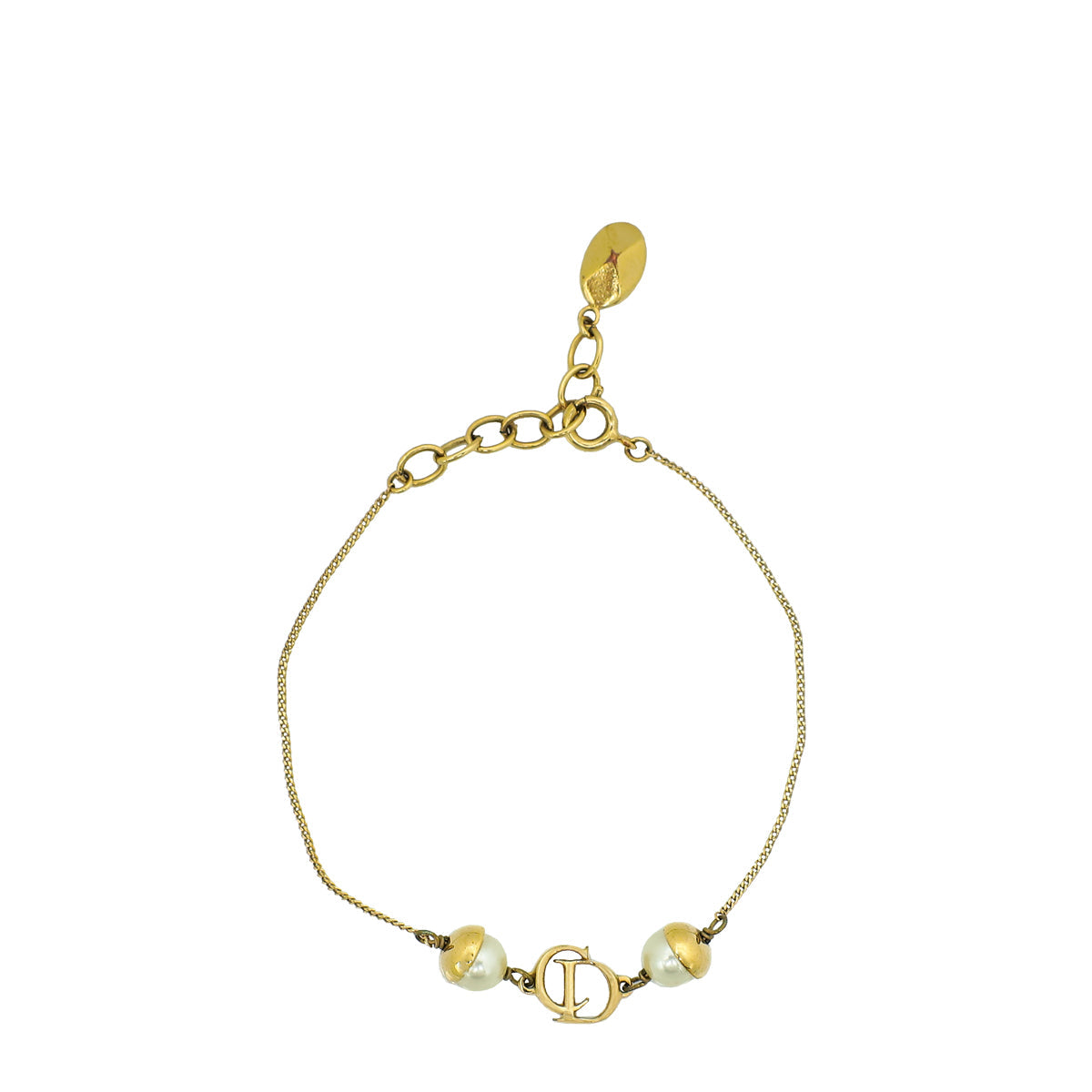 Dior Jewelry Christian CD Bracelet White