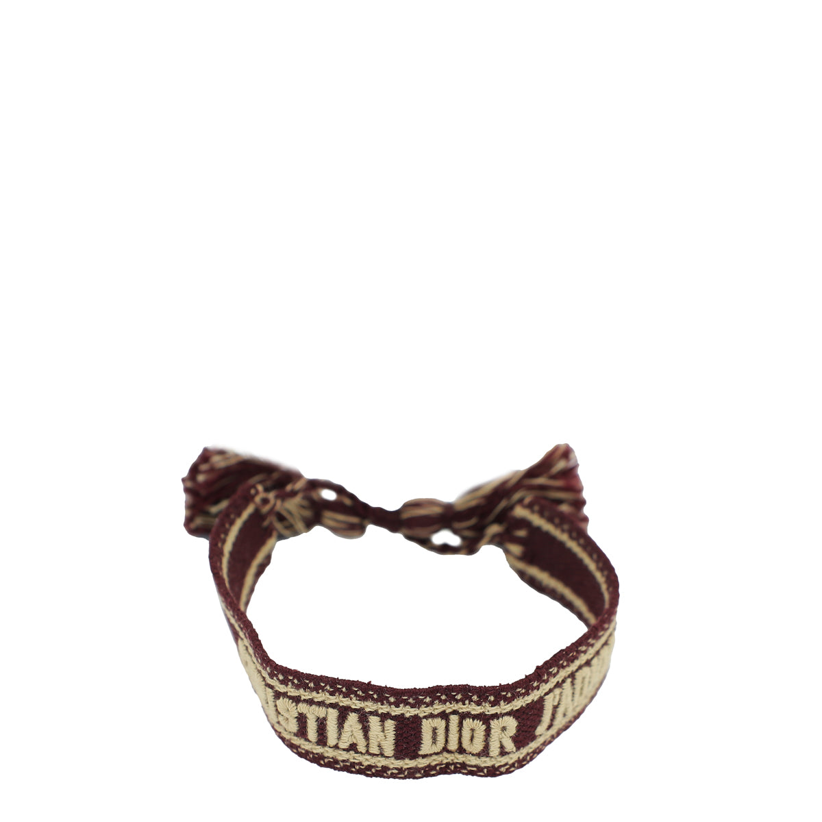 Dior Jewelry Christian Burgundy J'A Cotton Bracelet