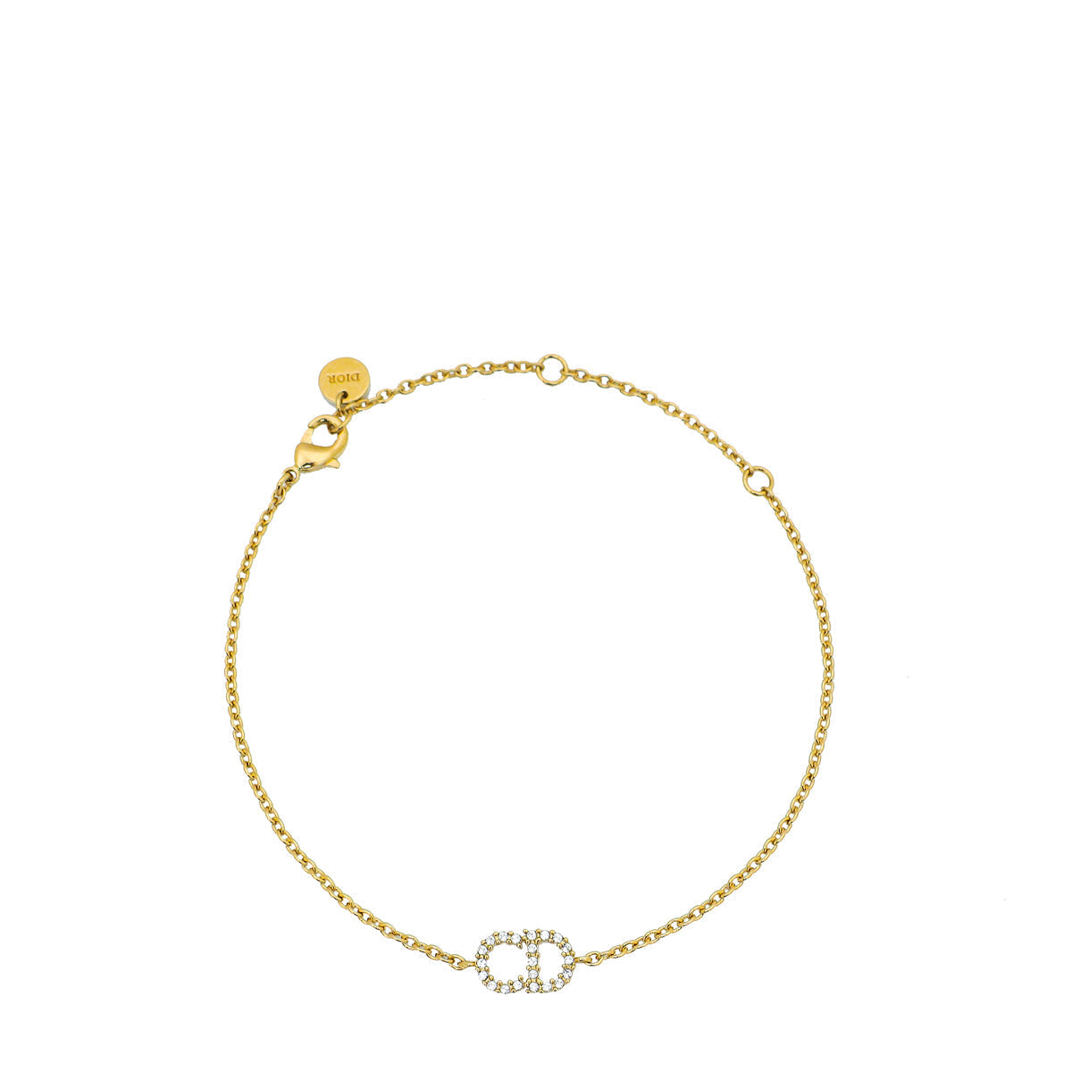 Dior Jewelry Christian CD Crystal Clair D Lune Bracelet Gold
