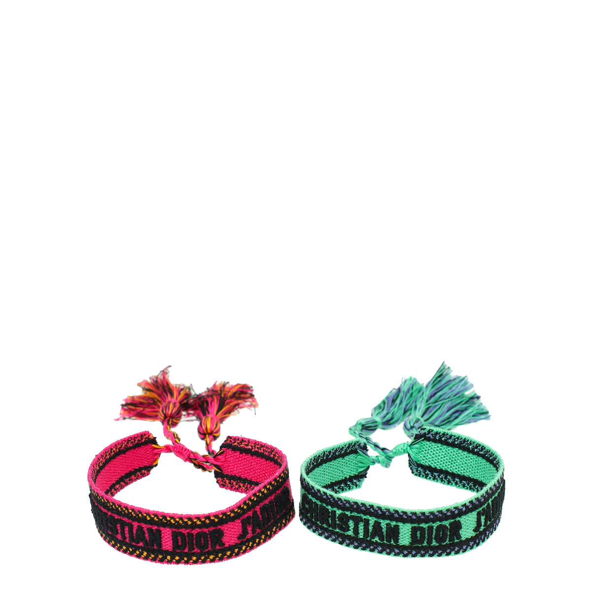 Dior Jewelry Christian Bicolor J'a Bracelet Set 2 Embroidered