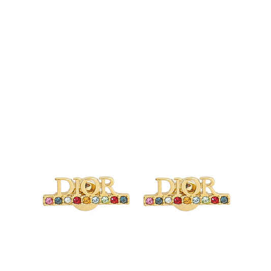 Dior Bag Christian Dio r evolution Stud Earrings Gold Mini Jewelry