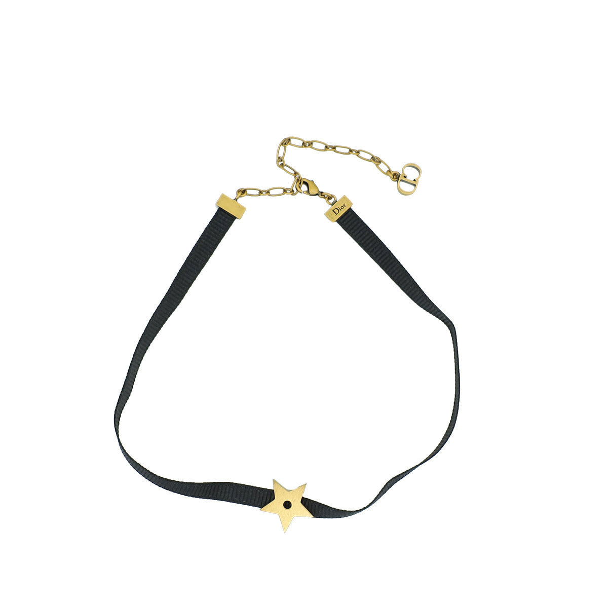 Dior Jewelry Christian D'Porte-Bonheur Star Choker Necklace Black