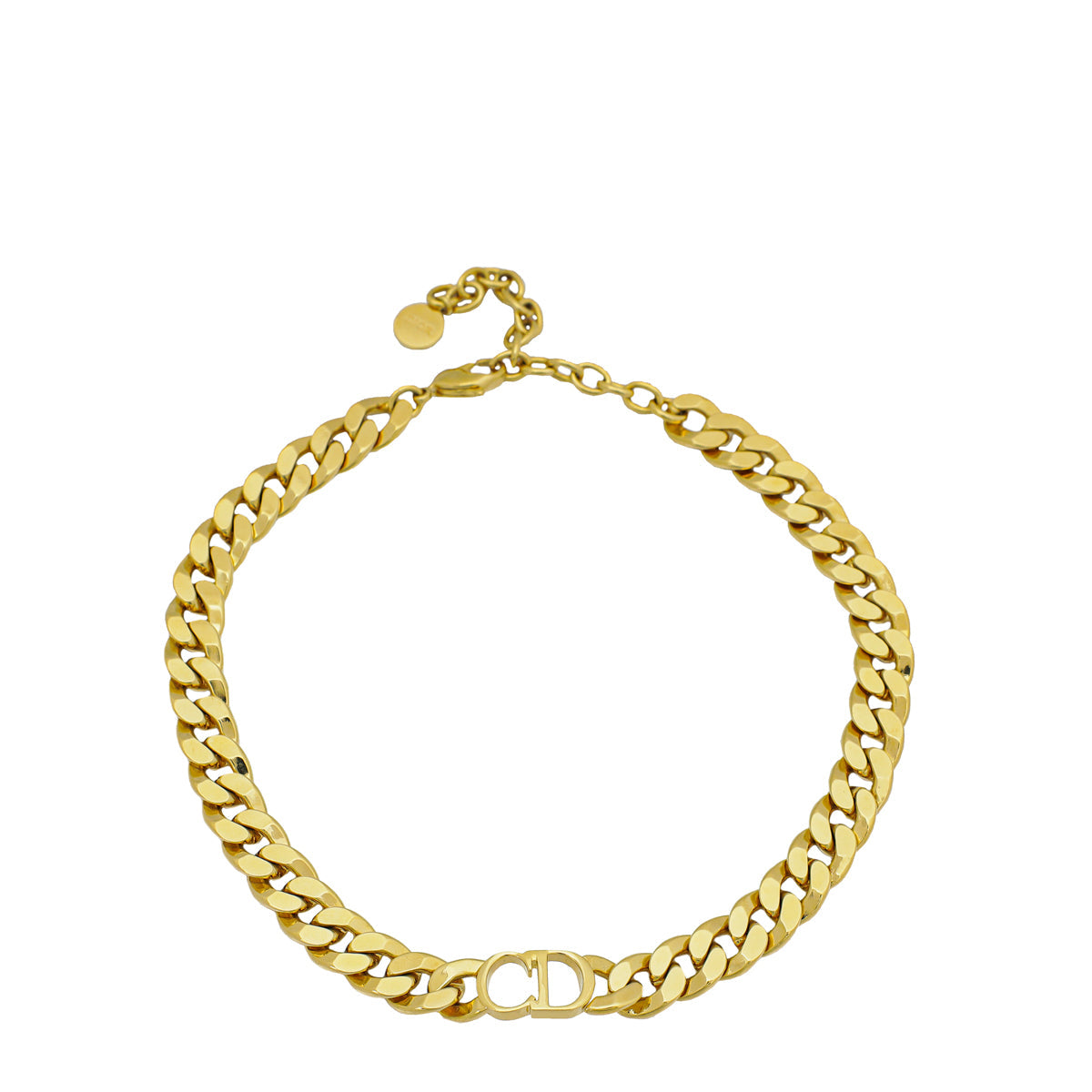 Dior Jewelry Christian Finish 30 Montaigne Choker Necklace Gold