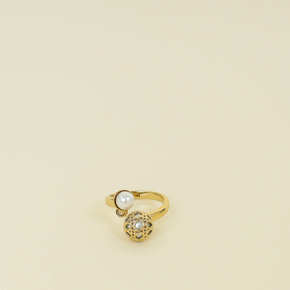 Dior Jewelry Christian Tribales Cannage Ring 54 Gold Large