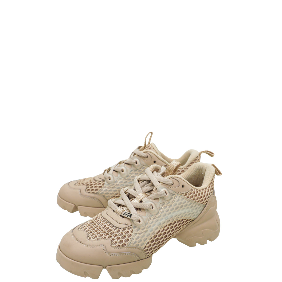 Dior Shoe Christian Nude Mesh D-Connect Sneakers 36.5 Shoes