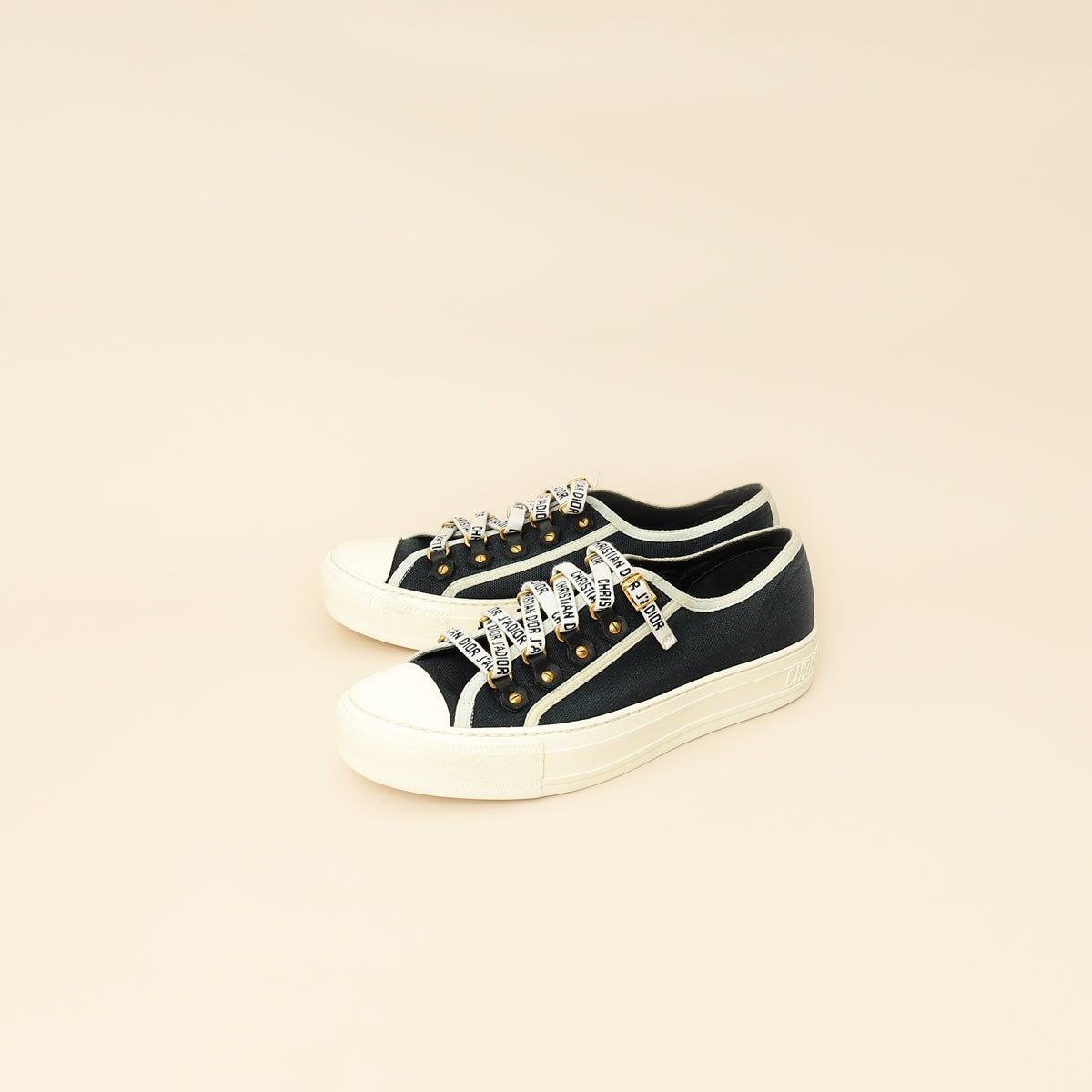 Dior Shoe Christian Walk'n' Low Top Sneakers 37.5 Blue Shoes