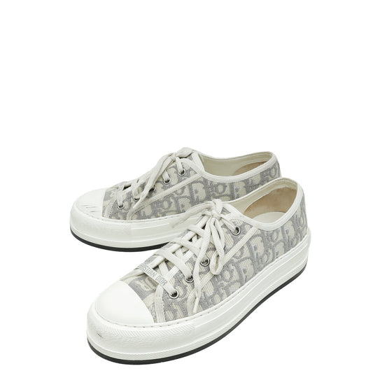 Dior Shoe Christian Grey Oblique Walk N' Low Top Gray Shoes