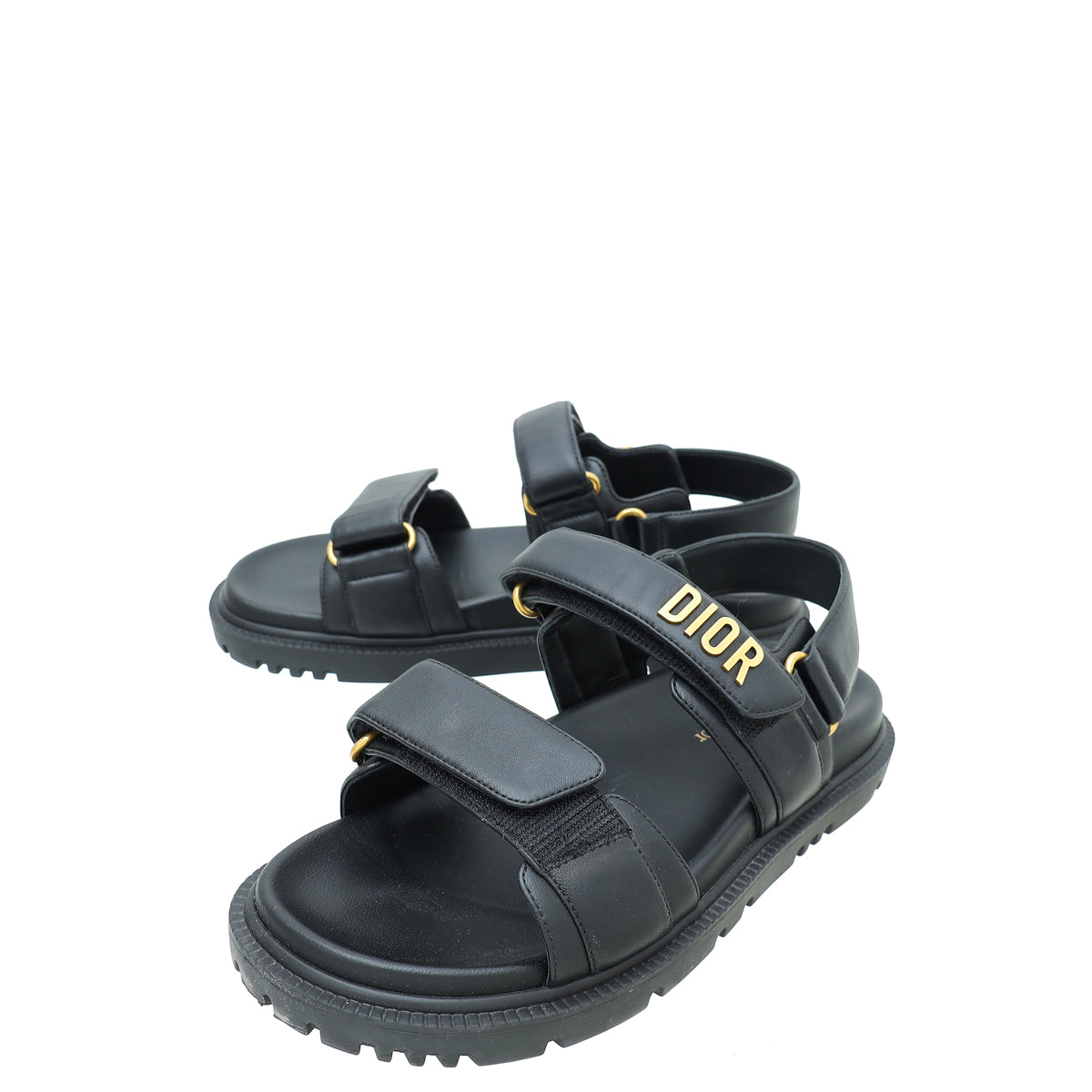 Dior Shoe Christian "act" Sandal 37 Black Shoes