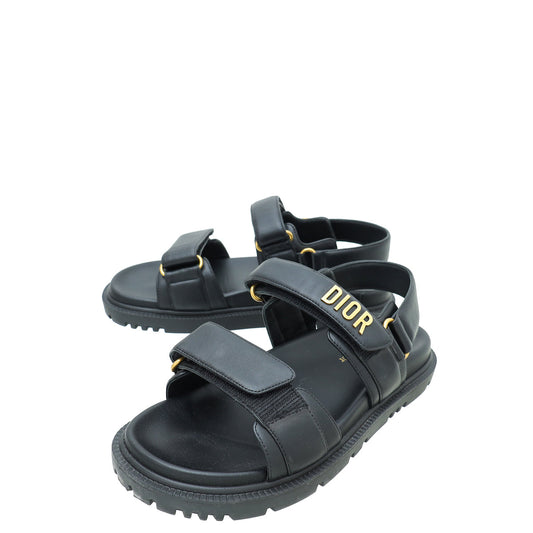 Dior Shoe Christian "act" Sandal 37 Black Shoes