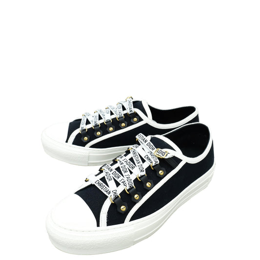 Dior Shoe Christian Bicolor Walk'n' Low Top Sneaker 38.5 Shoes