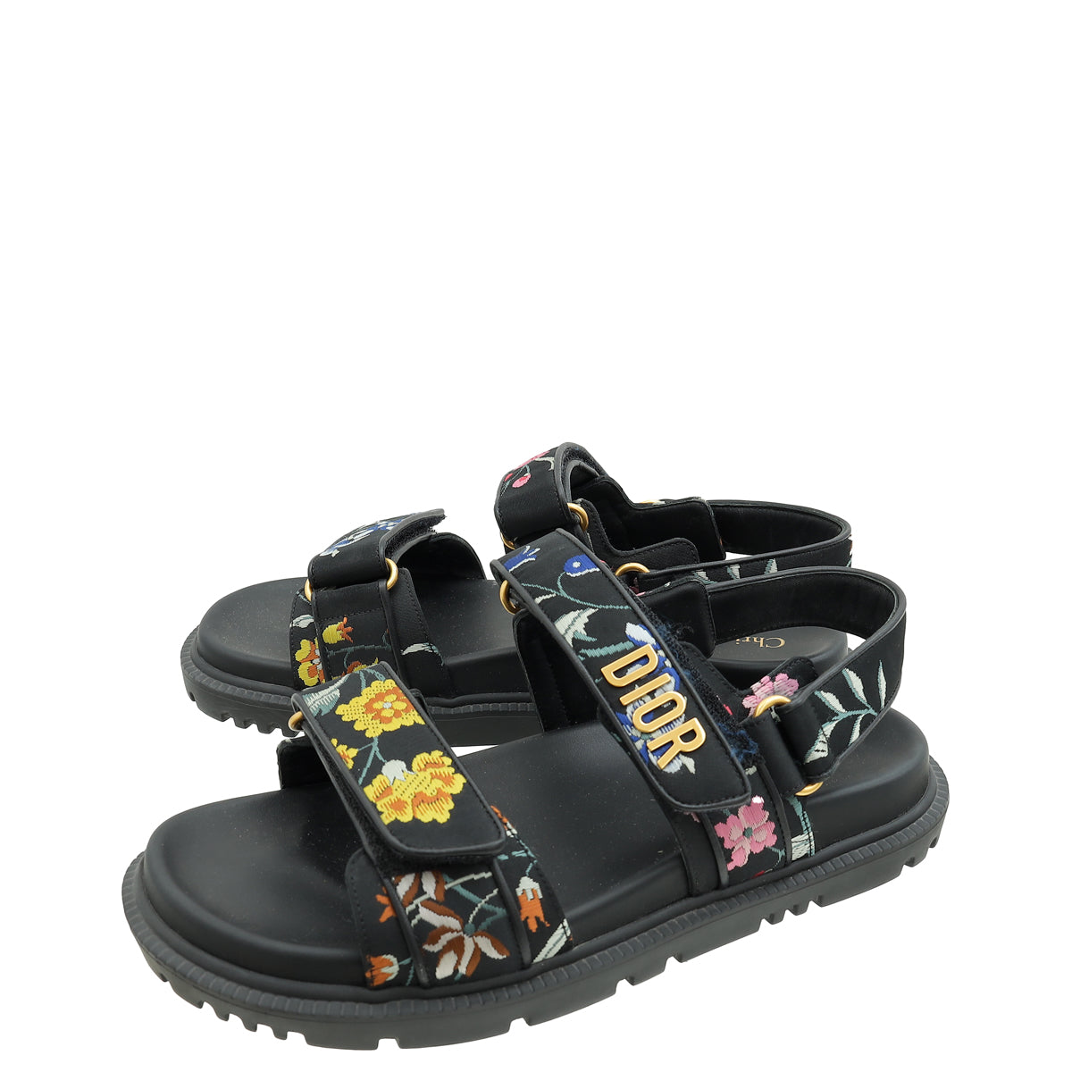 Dior Shoe Christian Technical Fabric Petites Fleurs Act Sandals Multicolor Shoes