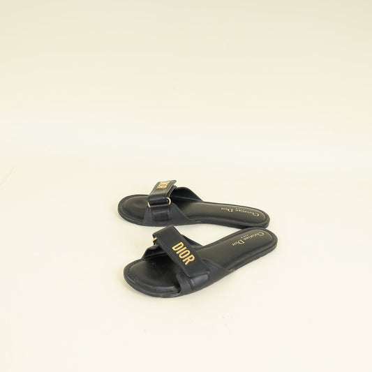Dior Shoe Christian iviera act Slide Sandal 38 Black Shoes