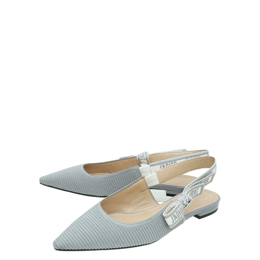 Dior Sling Bag Christian Grey J'A Flat Slingback 38 Gray Shoes
