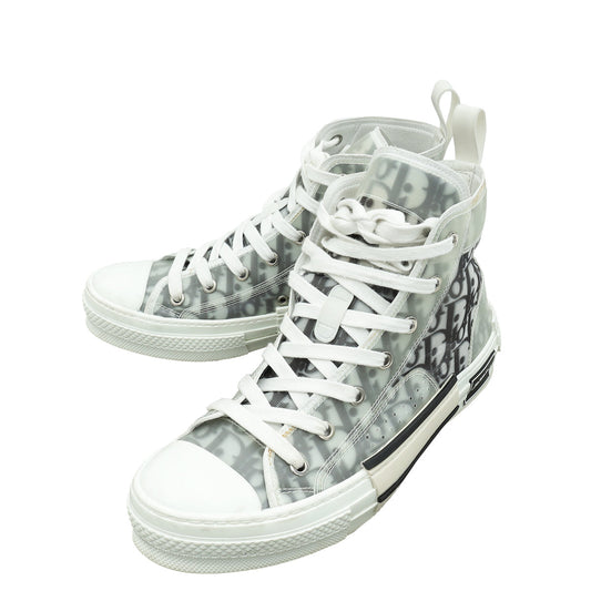 Dior Shoe Christian Bicolor Oblique B23 High Top Sneakers Shoes Sneakers 39 5