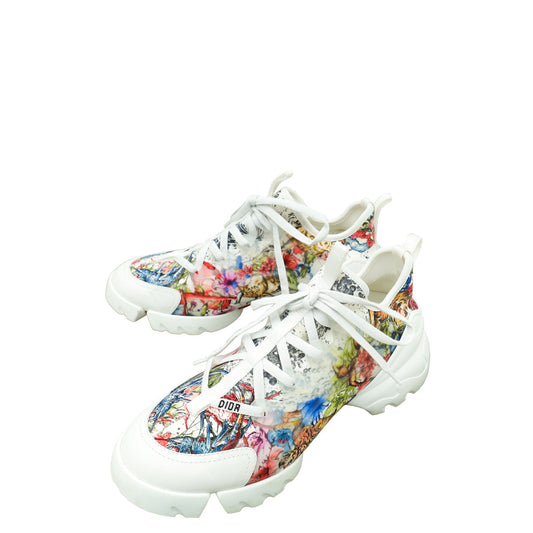 Dior Shoe Christian D-Connect Zodiac Printed Sneaker 39.5 White Multicolor Shoes