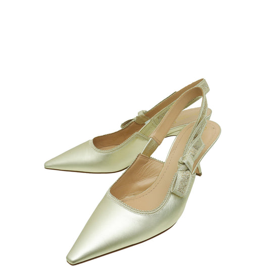 Dior Sling Bag Christian Metallic Light J'A Slingback Pump Gold Shoes