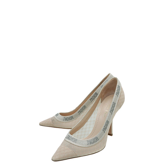 Dior Shoe Christian Nude J'A Mesh Crystal Pump 37 Shoes