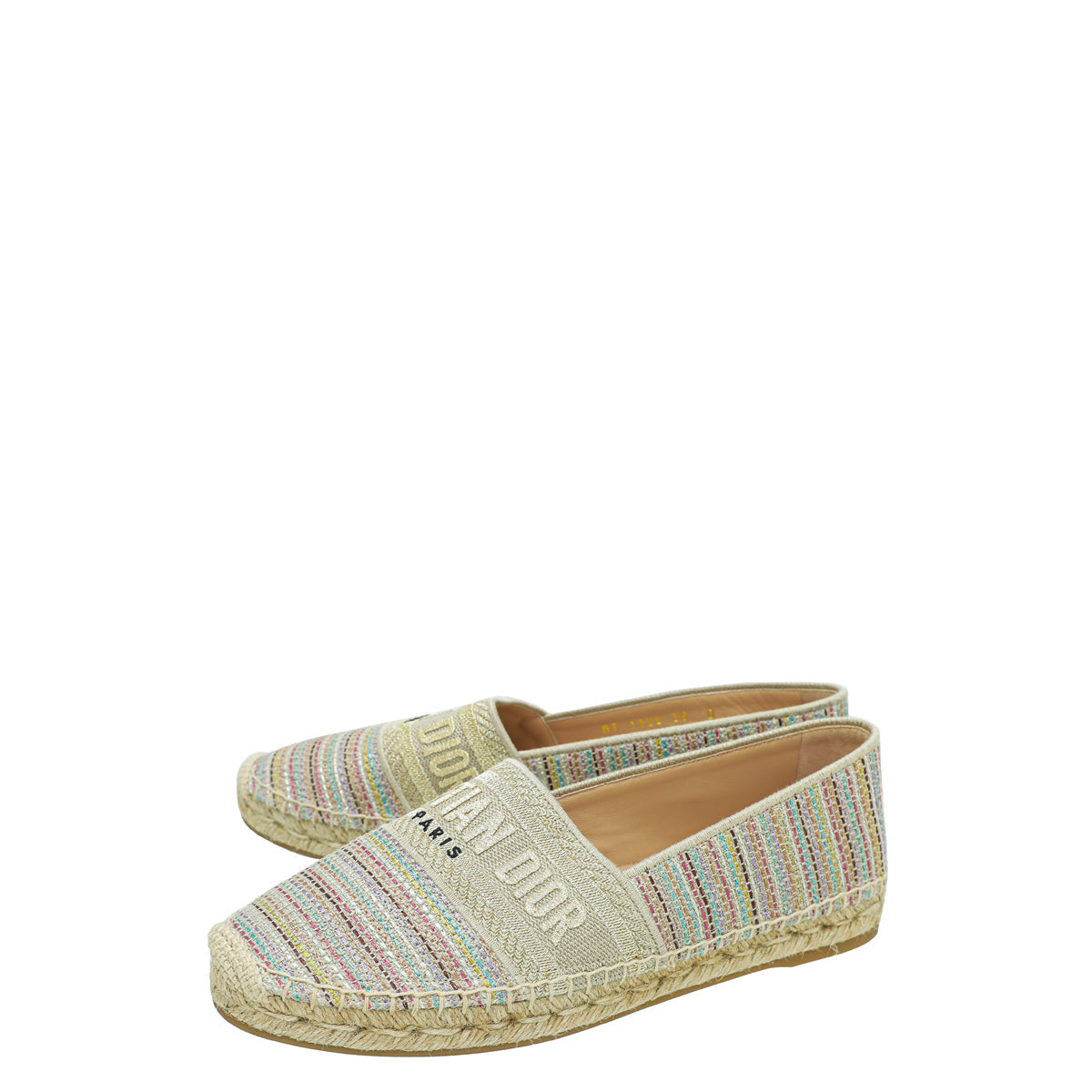Dior Shoe Christian Romance Lurex Technical Granville Espadrille 39 Metal Multicolor Shoes