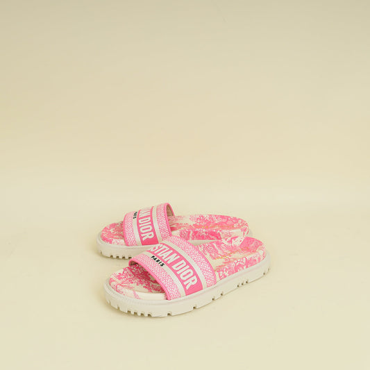 Dior Shoe Christian Bicolor Dway Toile De Jouy Flat Embroidered Shoes