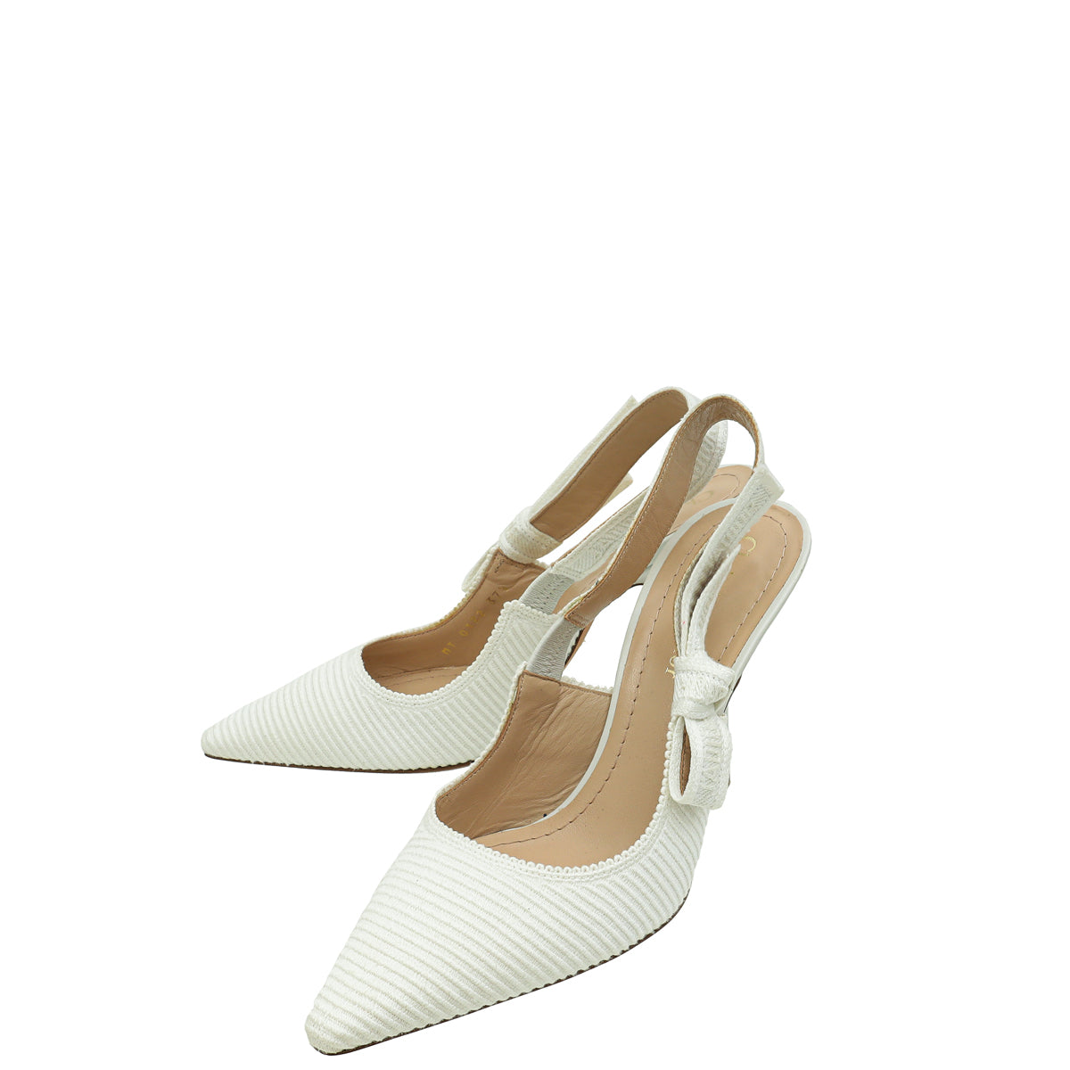 Dior Sling Bag Christian J'a Technical Fabric Slingback Pump White Shoes