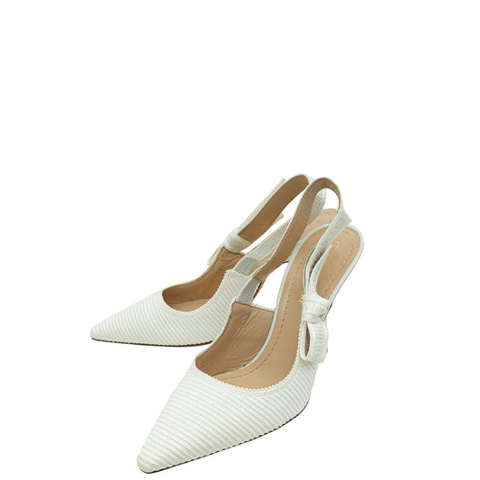Dior Sling Bag Christian J'a Technical Fabric Slingback Pump White Shoes
