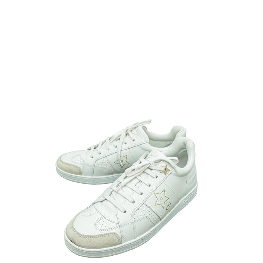 Dior Shoe Christian Star Trainer Sneaker 37.5 White Shoes