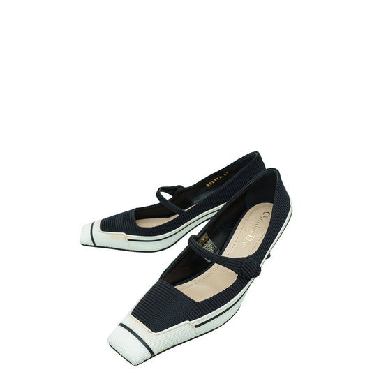 Dior Shoe Christian Bicolor Mot Mesh & Rubber Pump Shoes