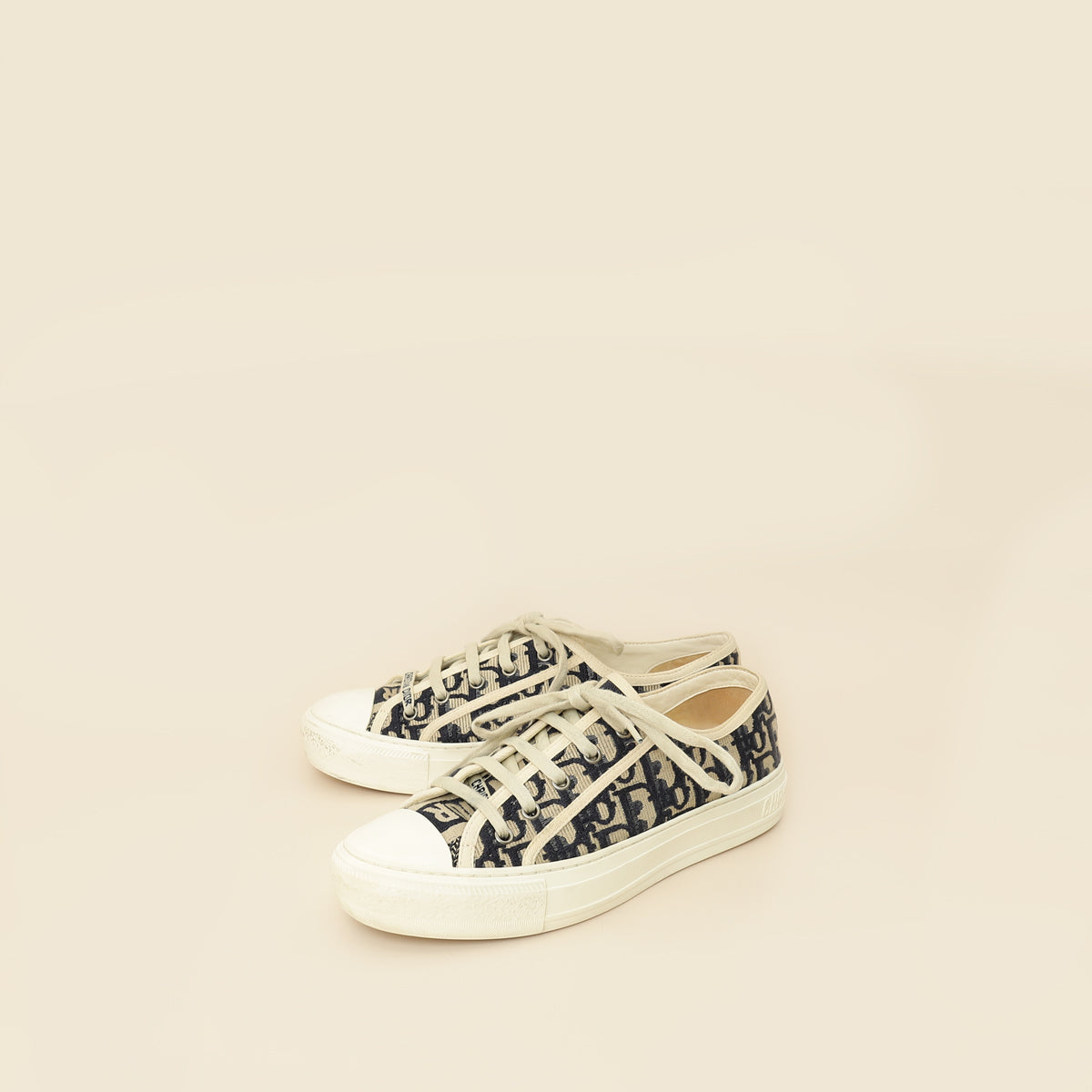 Dior Shoe Christian Oblique Walk'N' Sneaker 38 Blue Navy Shoes
