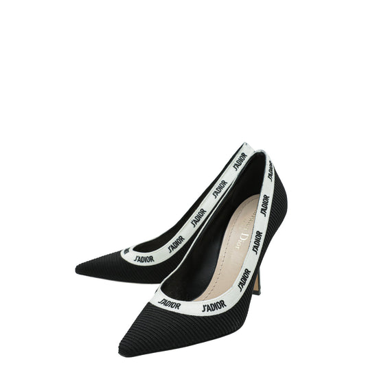 Dior Shoe Christian Technical Fabric J'A Pump 38 Black Shoes