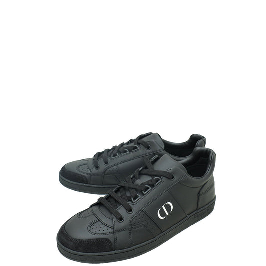 Dior Shoe Christian CD Lace Up Sneakers 38 3 Black Shoes