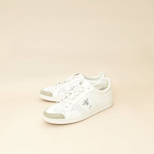 Dior Shoe Christian Bicolor Bee Low Top Sneaker 39.5 Shoes