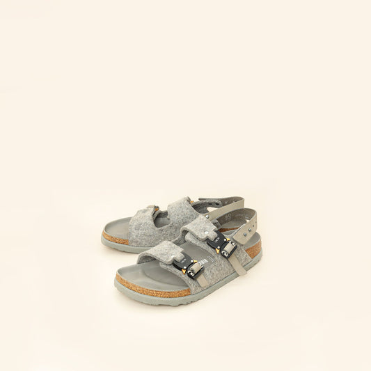 Dior Shoe Christian x Birkenstock Milano Sandal 40 Gray Shoes