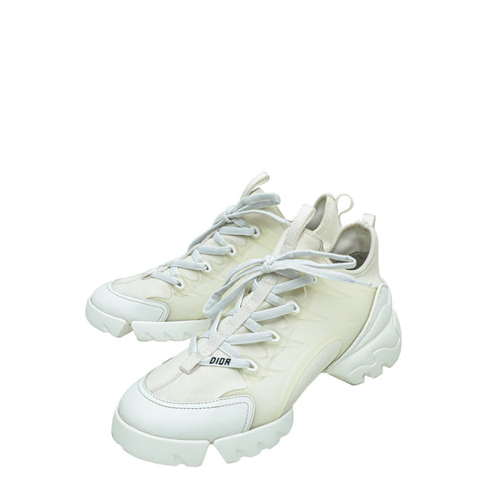 Dior Shoe Christian D-Connect Technical Fabric Sneaker 40 White Shoes