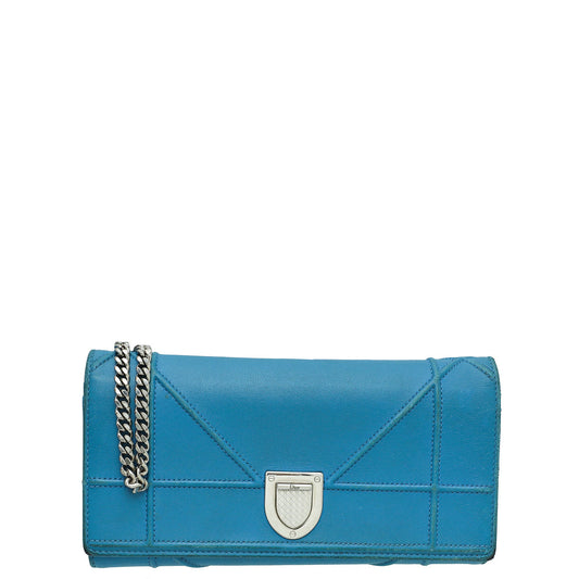 Dior Shoulder Bag Christian ama Wallet on Blue Chain
