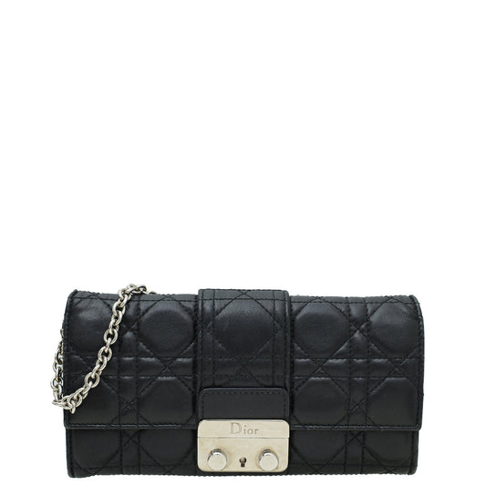 Dior Handbag Christian Miss Wallet on Black Chain