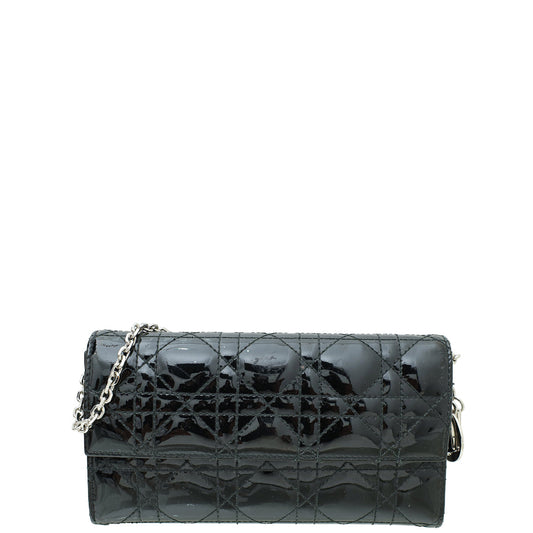Dior Handbag Christian Lady Wallet 2 Black Chain