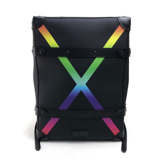 Louis Vuitton Backpack M30337 Taiga rainbow Leather Black