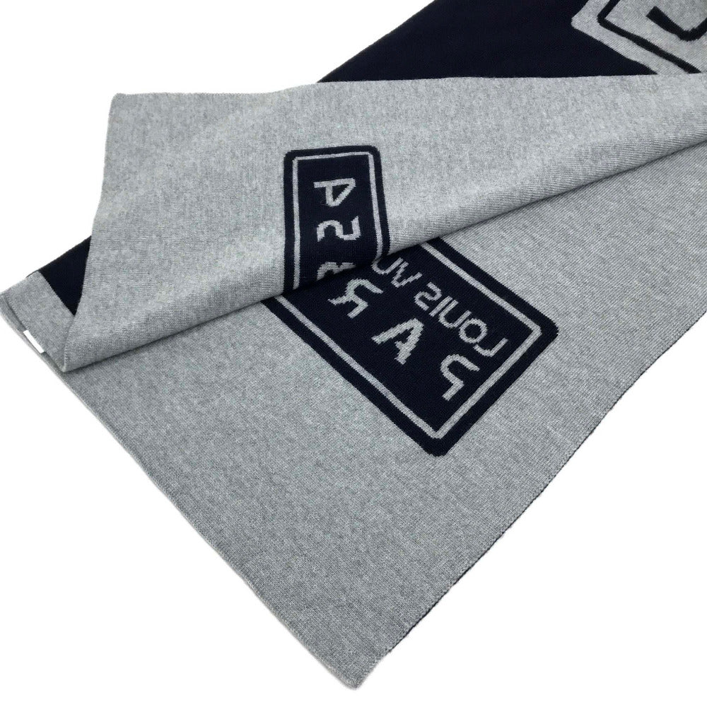 Louis Vuitton Scarf Esharp gravity Wool Navy Apparel