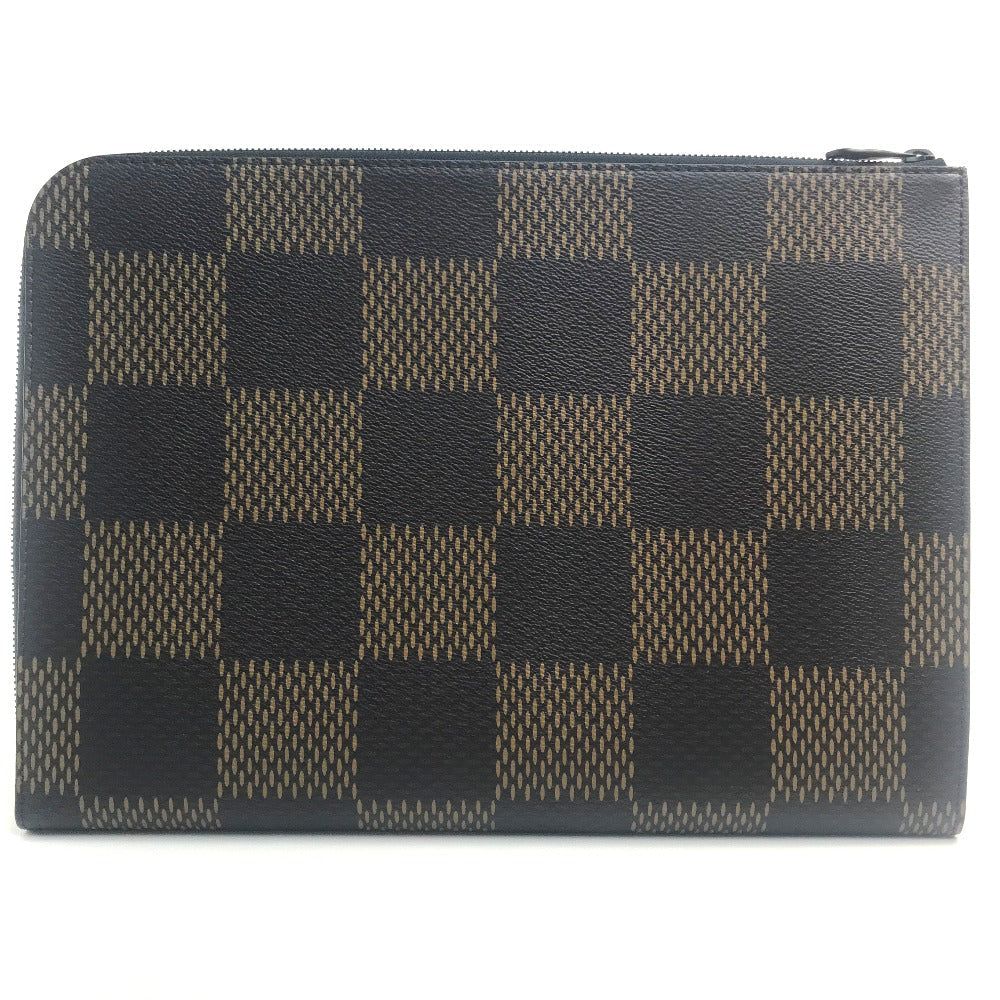 Louis Vuitton N60390 Damier Giant Pochette Canvas Brown Clutch Bag